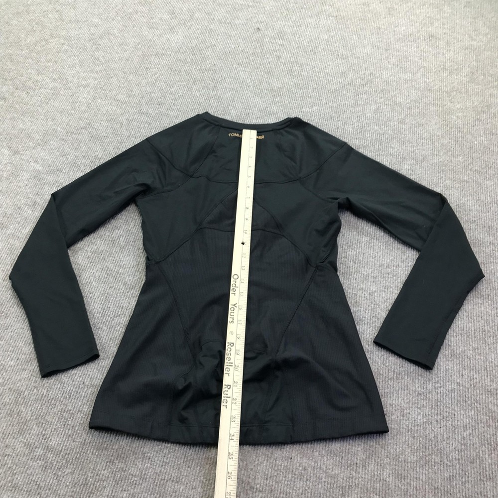 Tommie Copper Womens Back Support Compression Zip Jacket Top Large Black