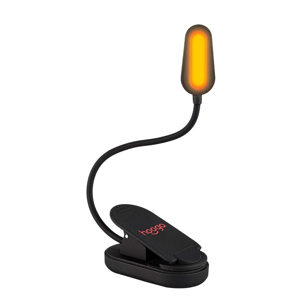 Amber Book Light, Rechargeable Clip-On Blue Light Blocking LED Reading Light,...