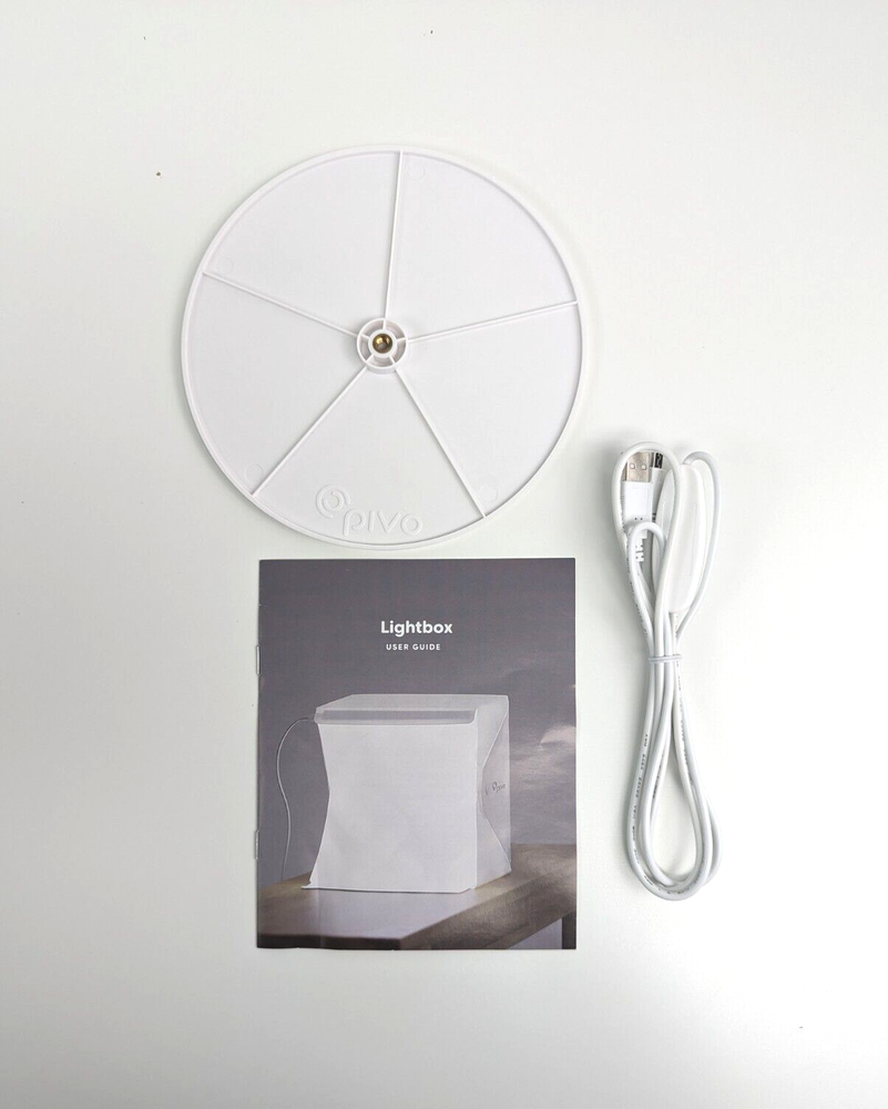 Pivo Lightbox 10" Portable Professional Lightbox Studio Full Set 360 Turntable