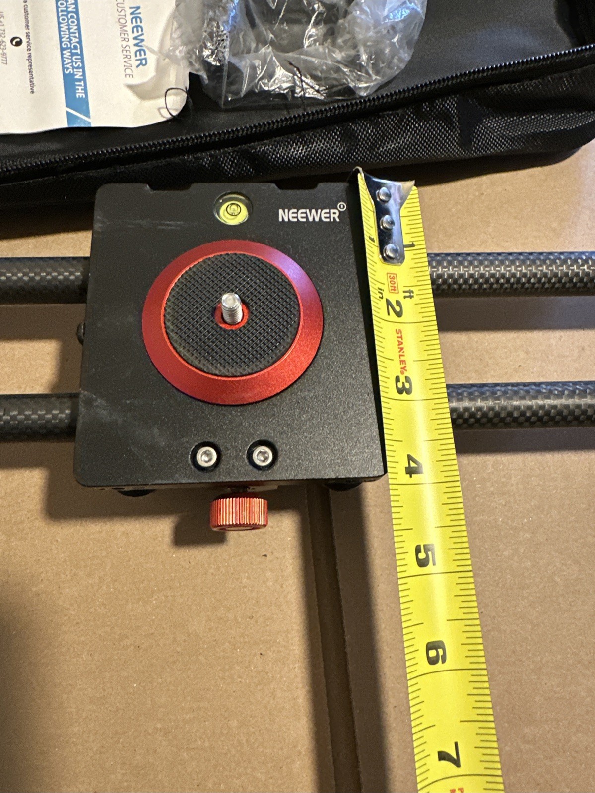 Neewer 16'' Camera Slider Carbon Fiber Dolly Rail for iPhone & Android