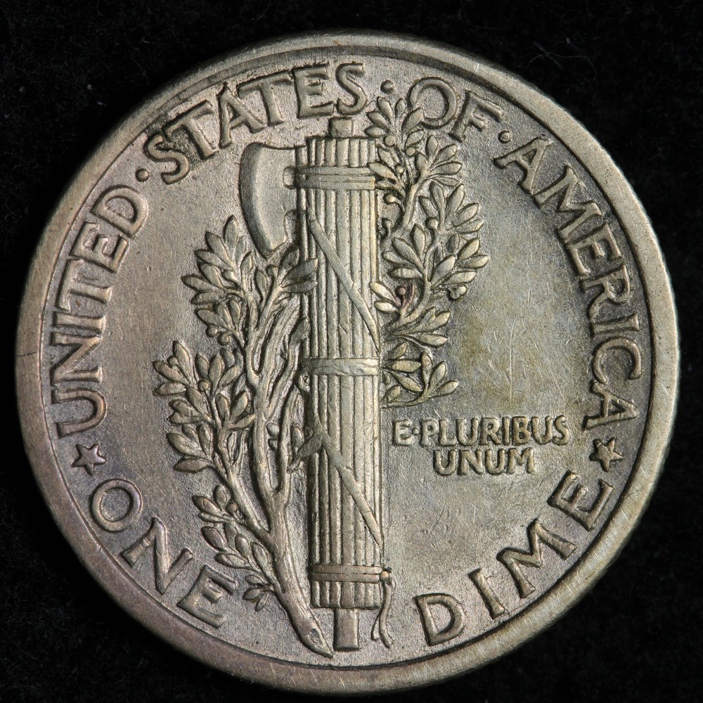 1916 Mercury Silver Dime AU E320 JXCC