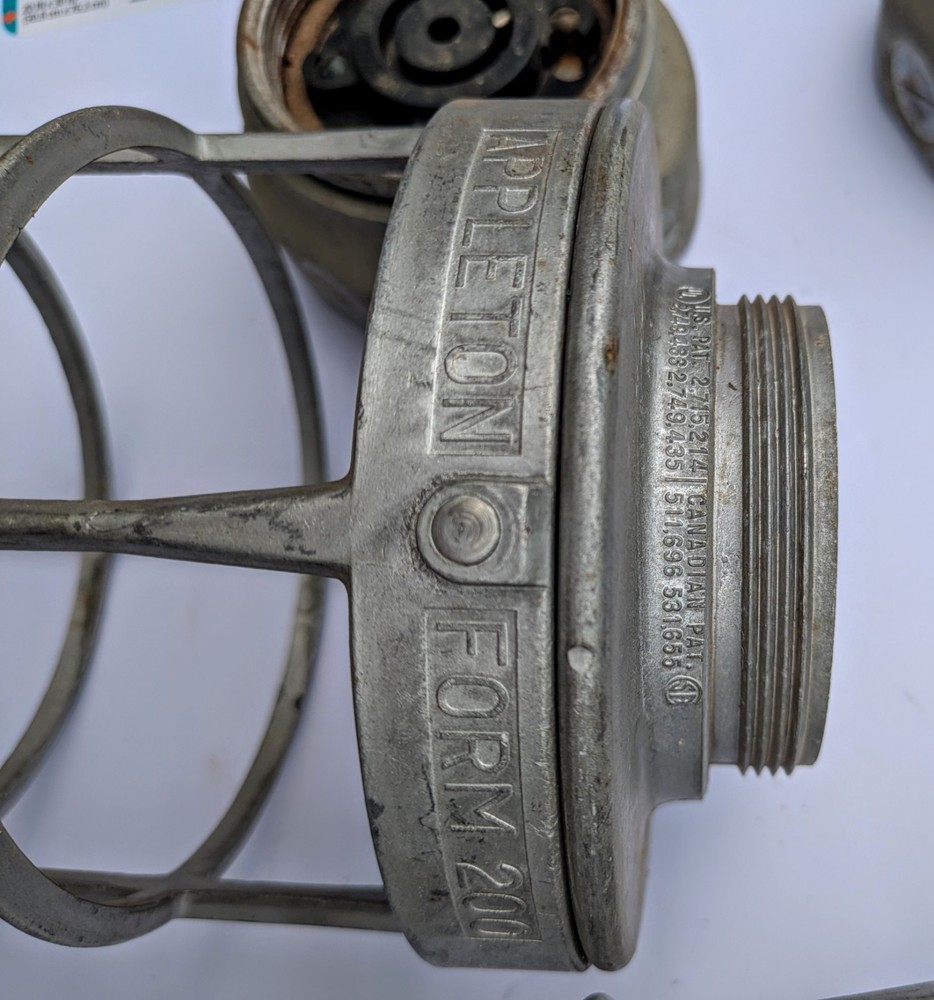 Two Vintage Appleton Form 200 , No Globes
