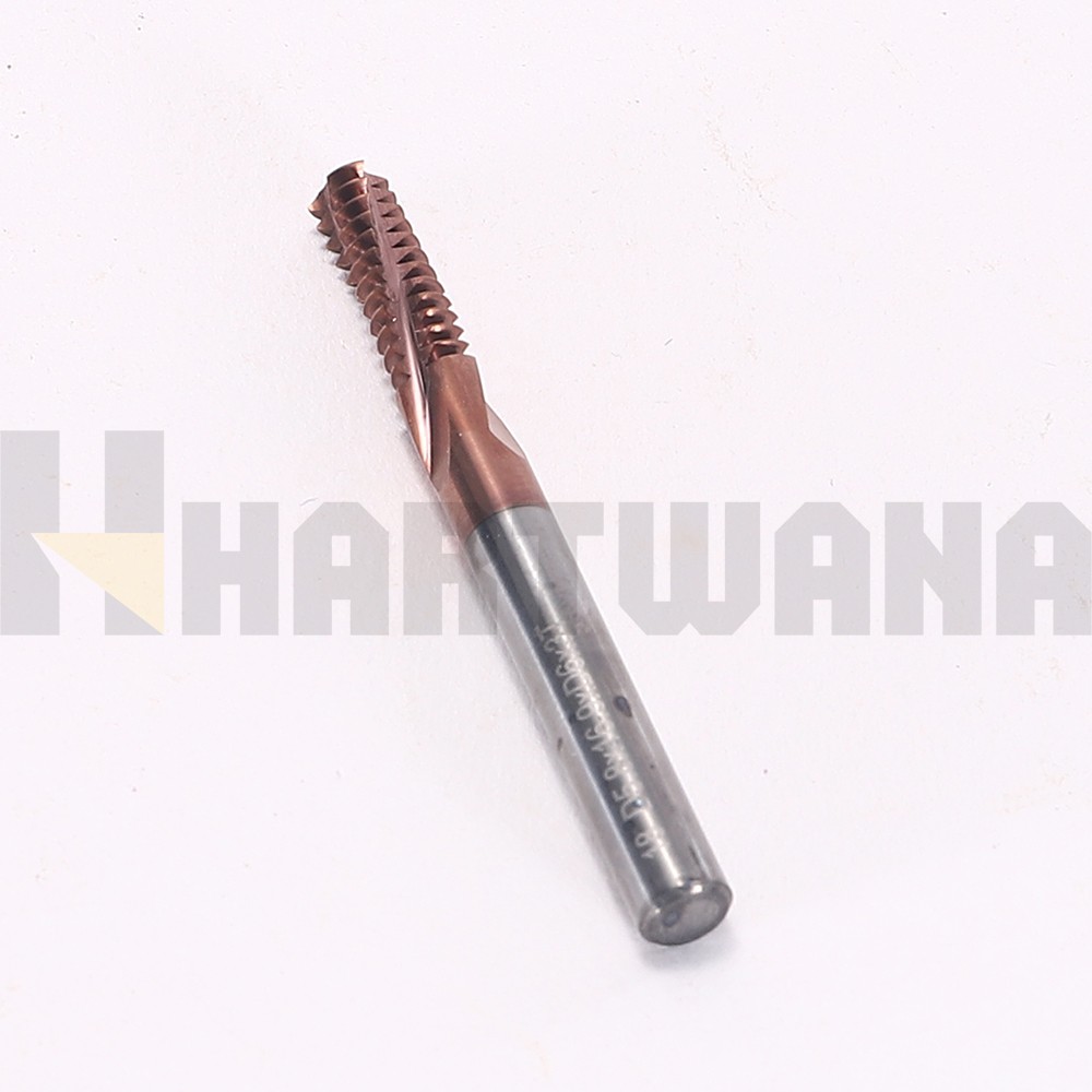 18UN Thread Mill Helical Flute Solid Carbide 3 Flute TiALN COATED