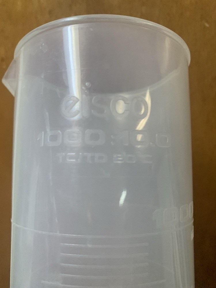 Eisco Labs 1000ml Measuring Cylinder, Class B - Polypropylene