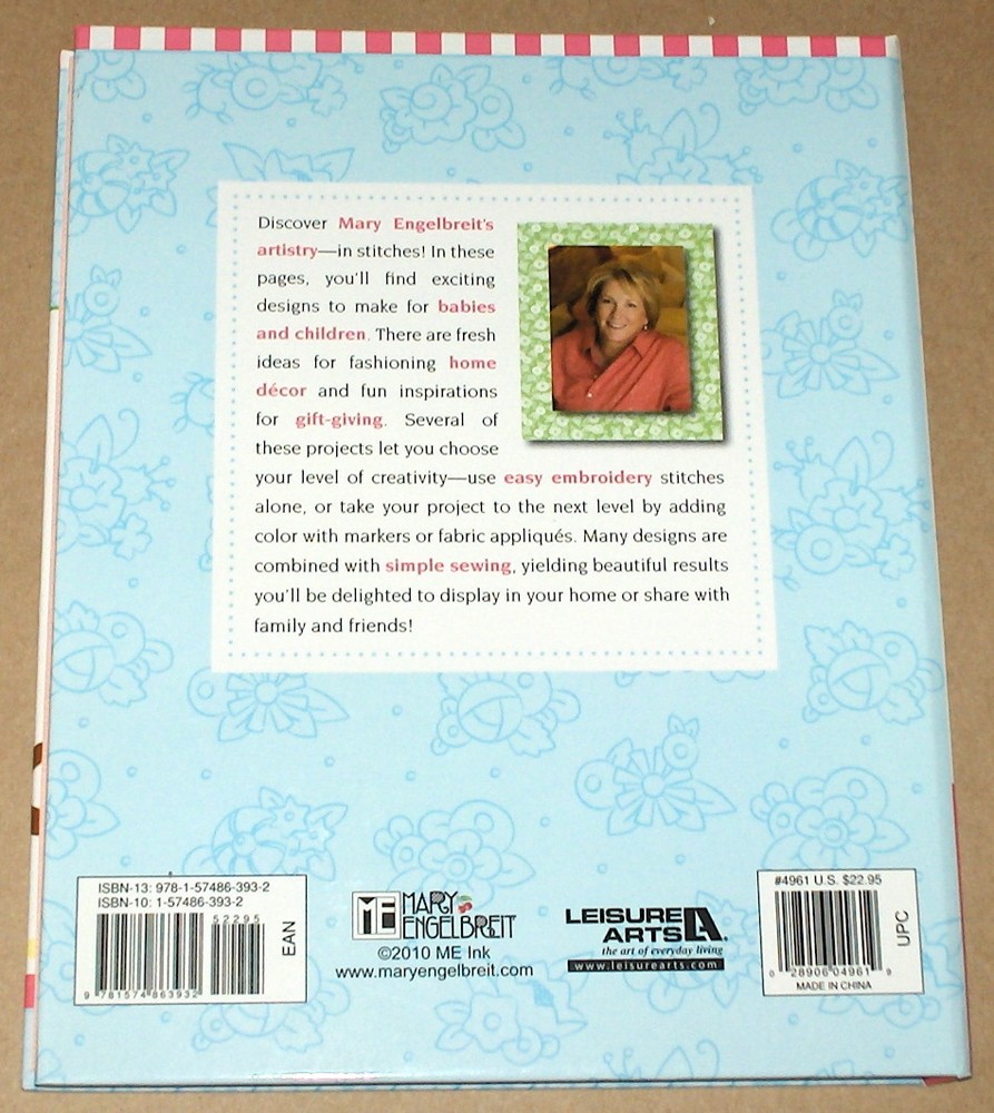 Mary Engelbreit "Stitched So Cute" 53 Embroidery Projects w/ Reusable Patterns