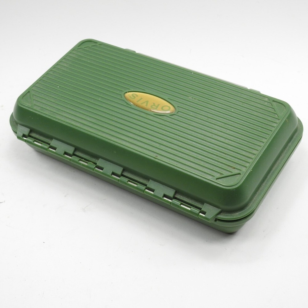 Orvis Fly Box. Green. W/ Flies.