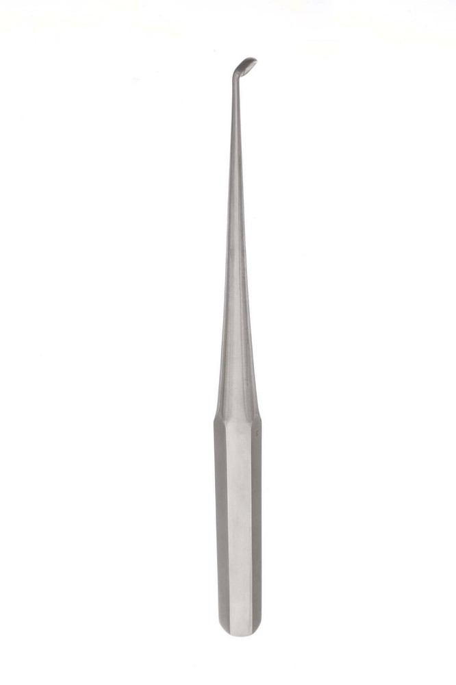 Bruns Bone Curette, 6.75", Straight, Round Cup, Size: 5