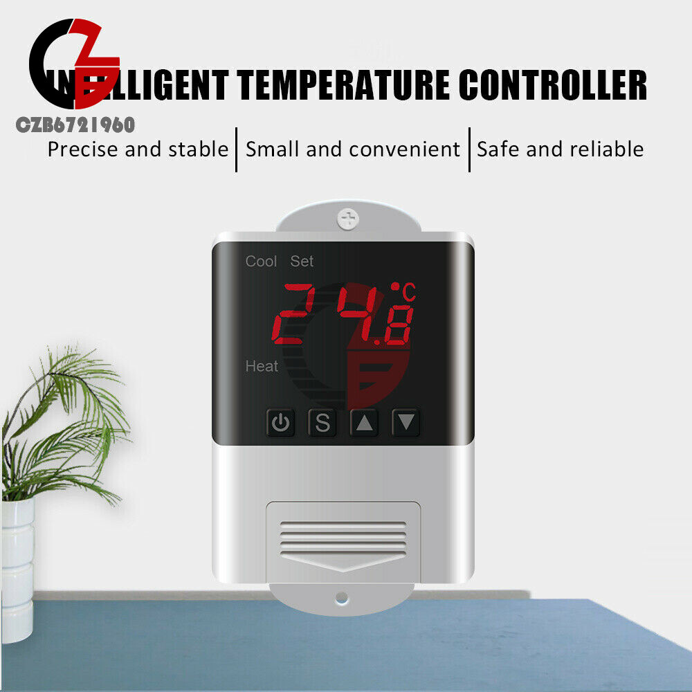 DTC1200 Digital Intelligent Temperature Controller AC 110V-230V w/ Sensor Probe
