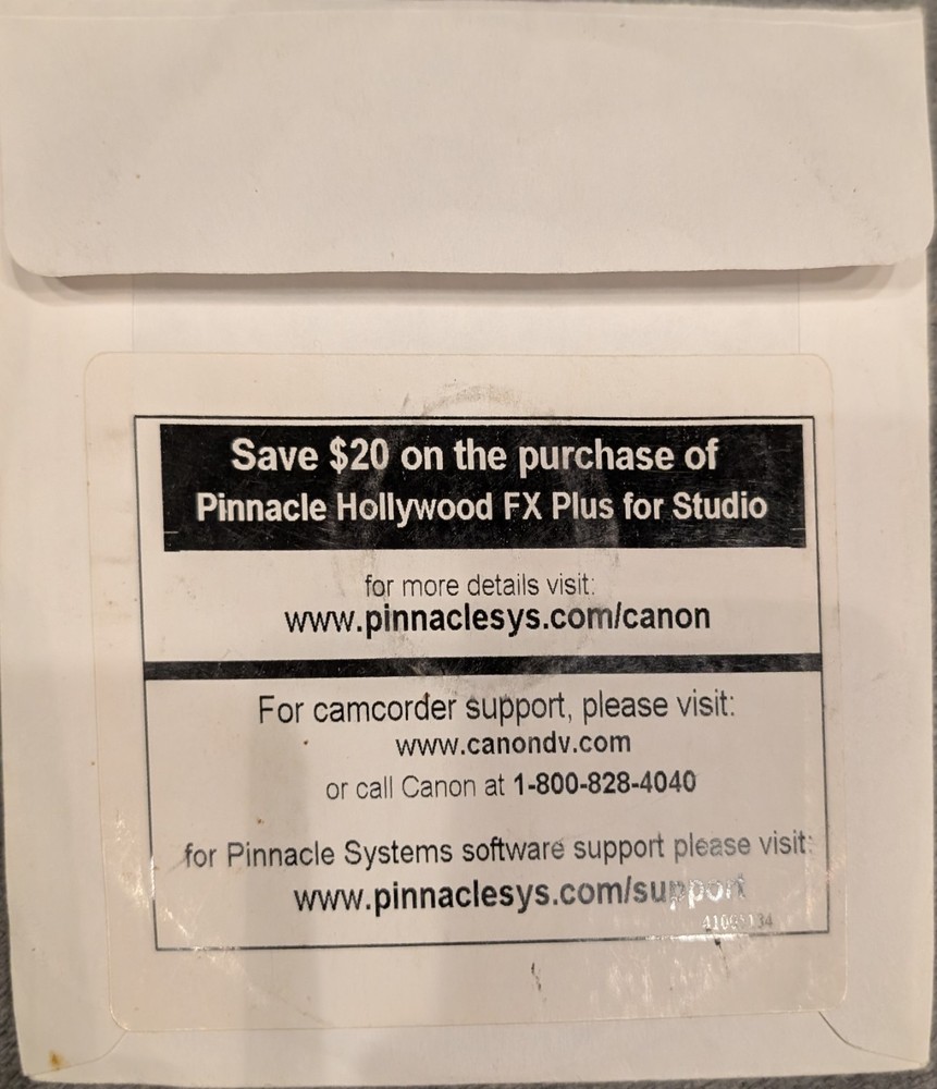 Pinnacle Ststems Studio Version 9 2004 PC Computer Disc Program Software