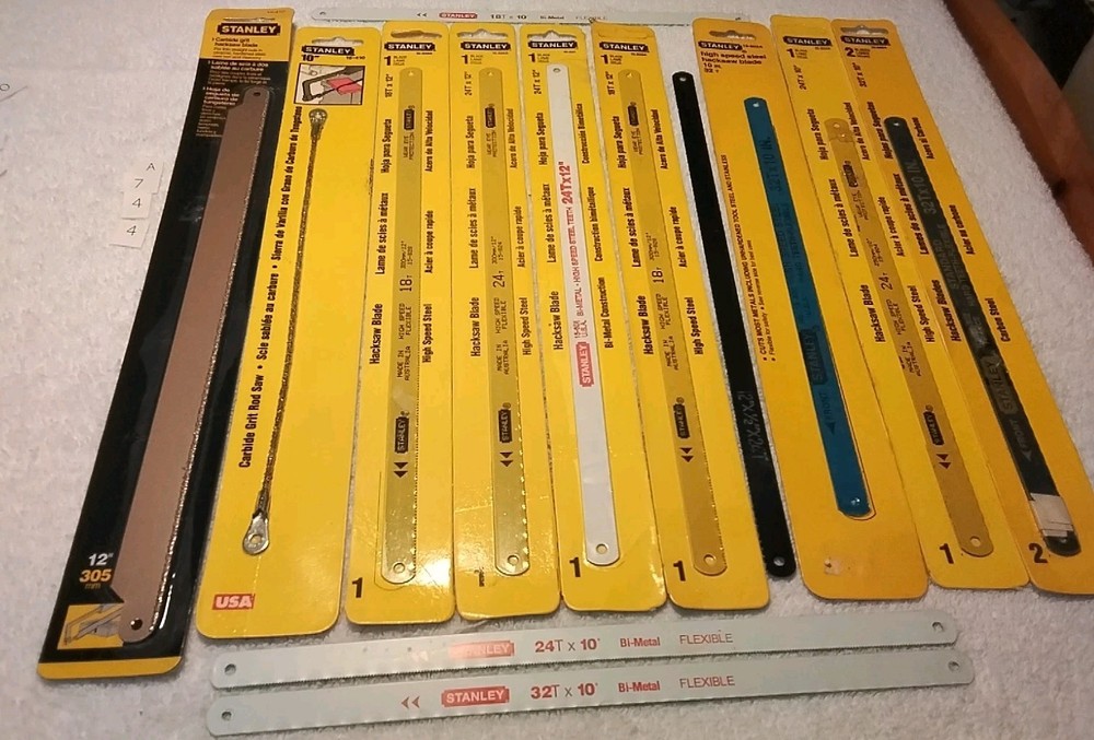 14PC STANLEY ASSORTED SIZES HACKSAW BLADES