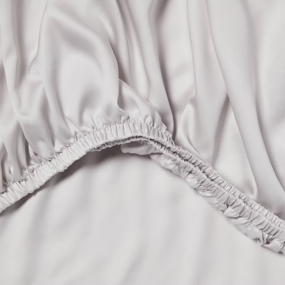 Full 320 Thread Count Cool TENCEL Lyocell Sheet Set Light Gray -