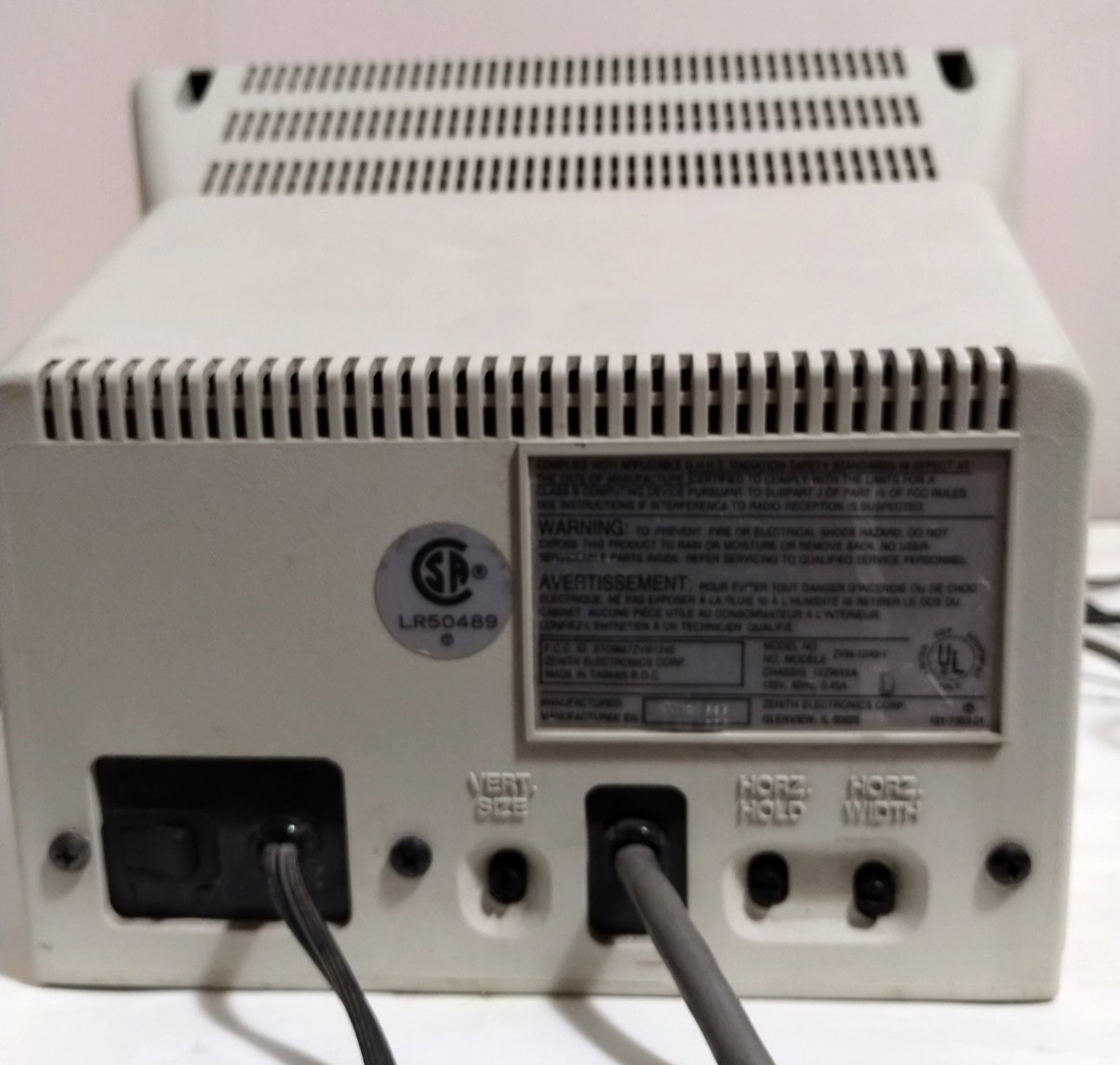 Zenith Monochrome Monitor VINTAGE WORKS! Bright! READ!