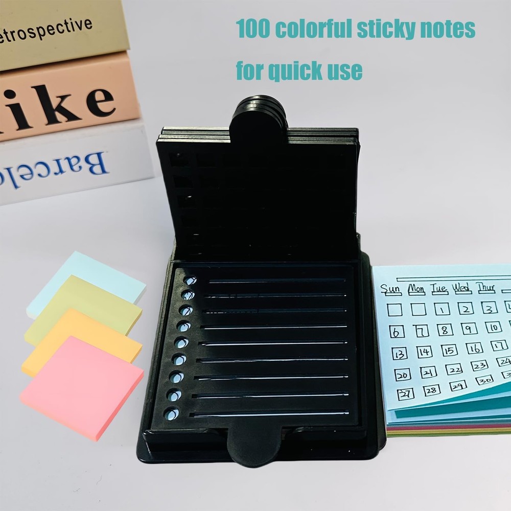 2025 New Sticky Note Stencil, Sticky Note Holder with Five Templates, Suitabl...