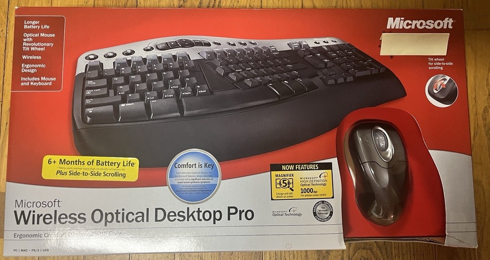 Microsoft  Wireless Optical Desktop Pro Keyboard/ Mouse New
