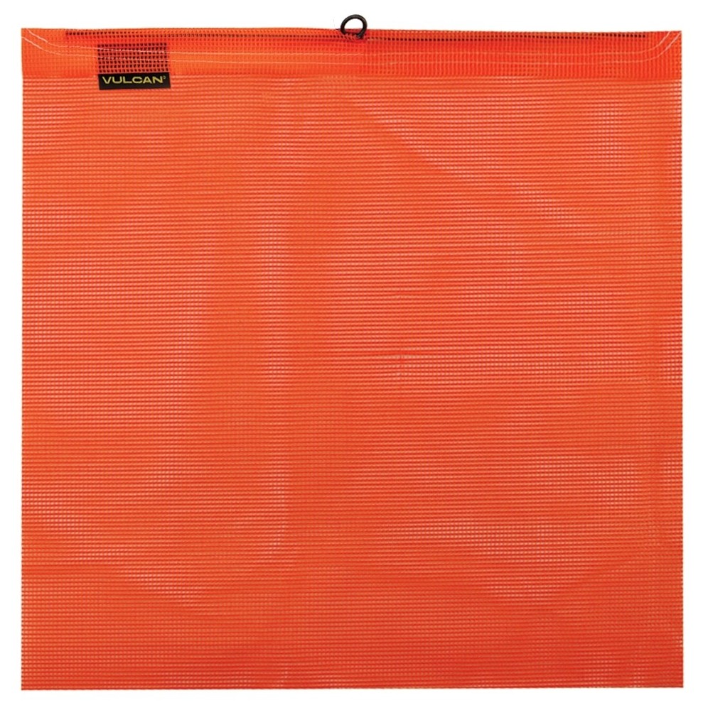 VULCAN Safety Flag - Wire Loop - 18" x 18", 4 Pack - Vinyl Coated Polyester