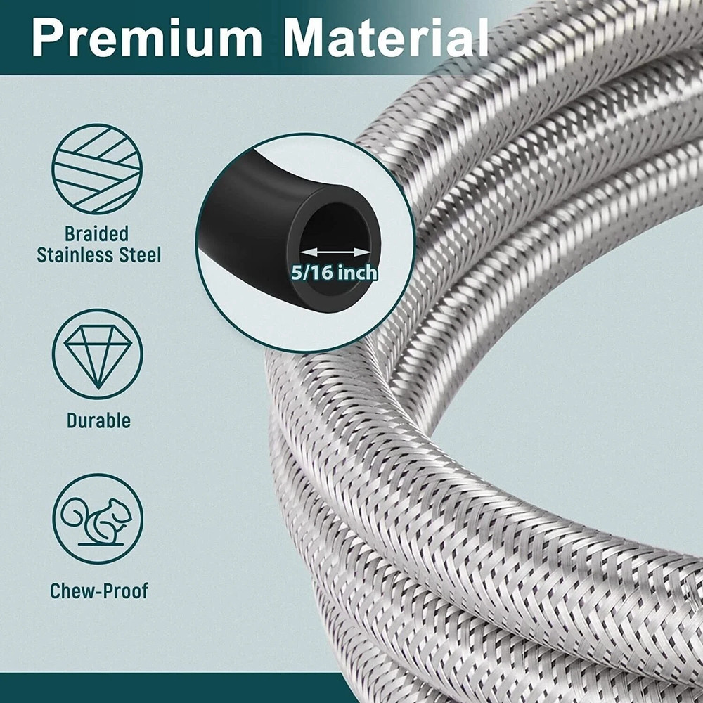 12FT High Pressure Adjustable Propane Gas Regulator Hose Indicator, Stainless