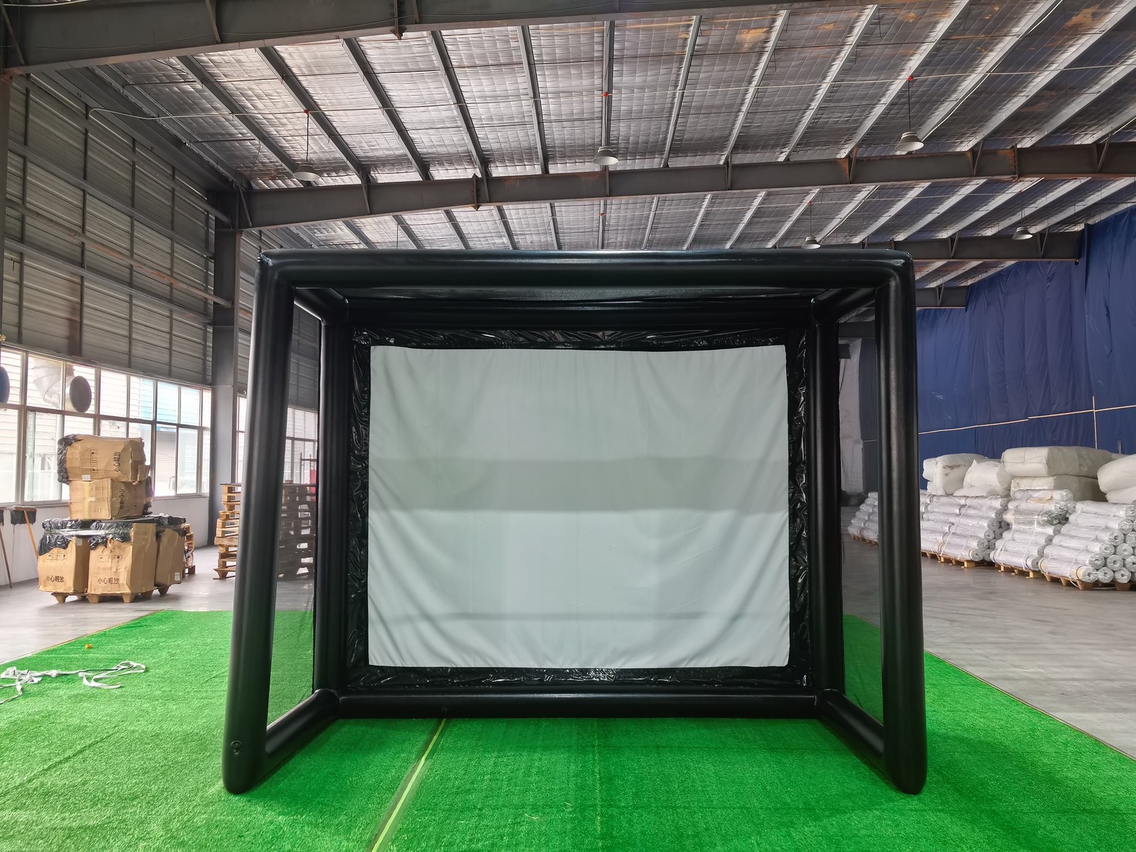 Portable Golf Hitting Bay Inflatable Simulator Enclosure with Screen&Net Outdoor