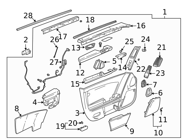 Genuine GM Map Pocket 10320933