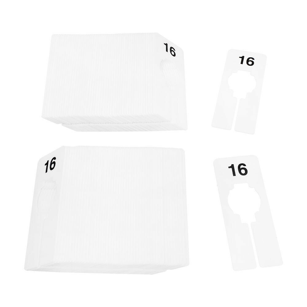10PCS WHITE Rectangular Plastic SIZE 16 Dividers Hangers Retail Clothing 2" x 5"