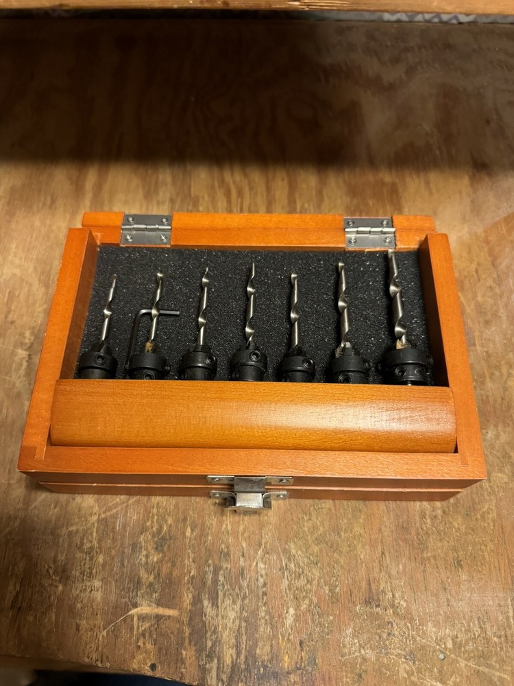 Countersink woodworking Drill Bit tools Set With Box