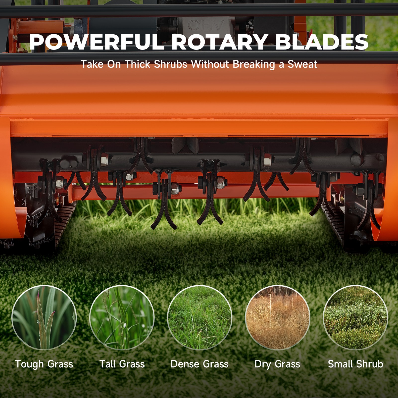 459cc Hybrid Robot Remote Control Lawn Mower 13.6hp Crawler Mower 45° Climbing