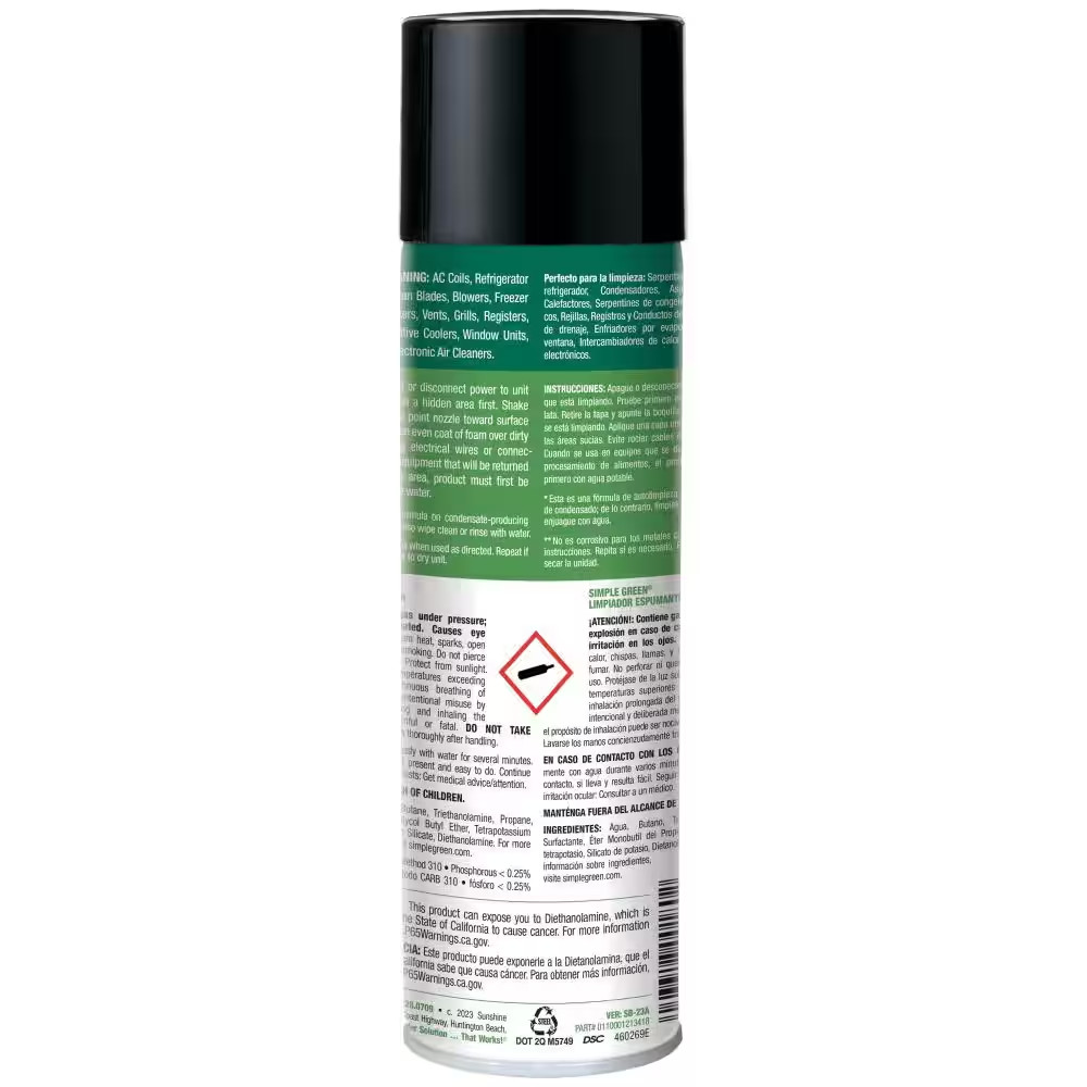 20 Oz. Foaming Coil Cleaner Aerosol