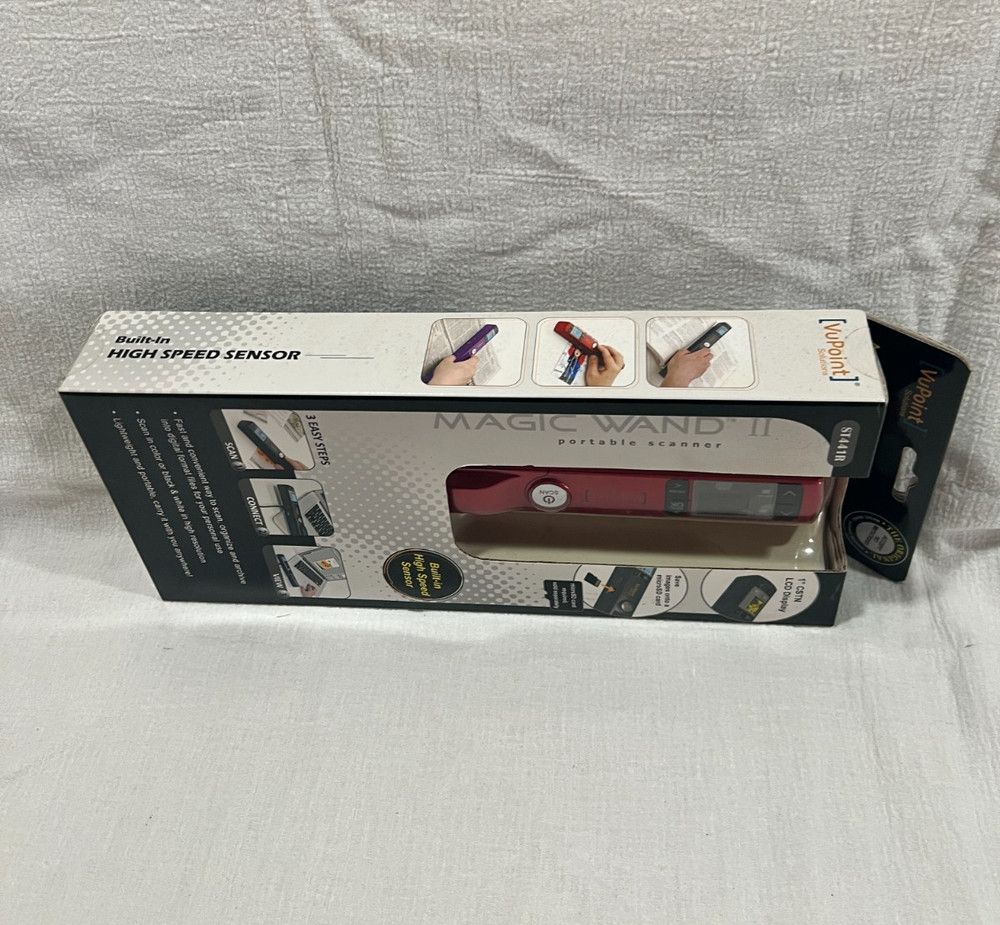 VuPoint Magic Wand II Portable Scanner Model ST441R Red High Speed Sensor