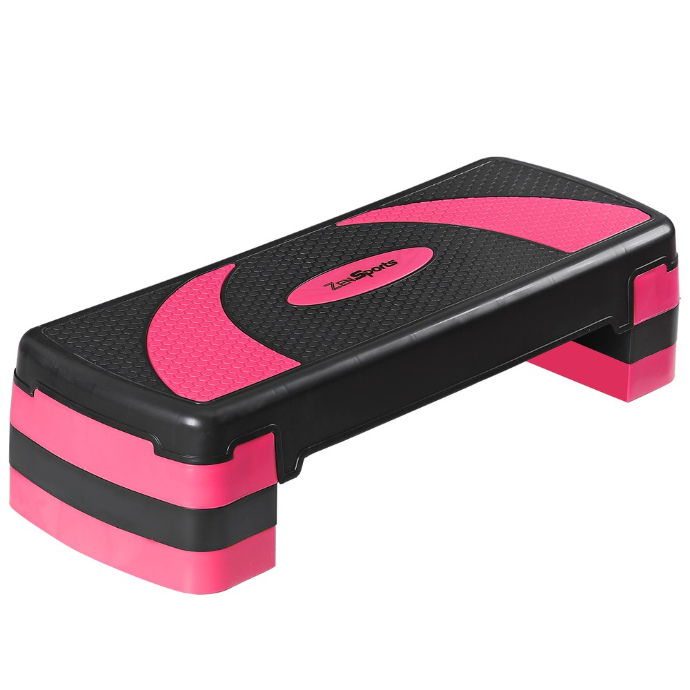31" Adjustable Exercise Workout Aerobic Stepper Platform Trainer 3-Level Pink
