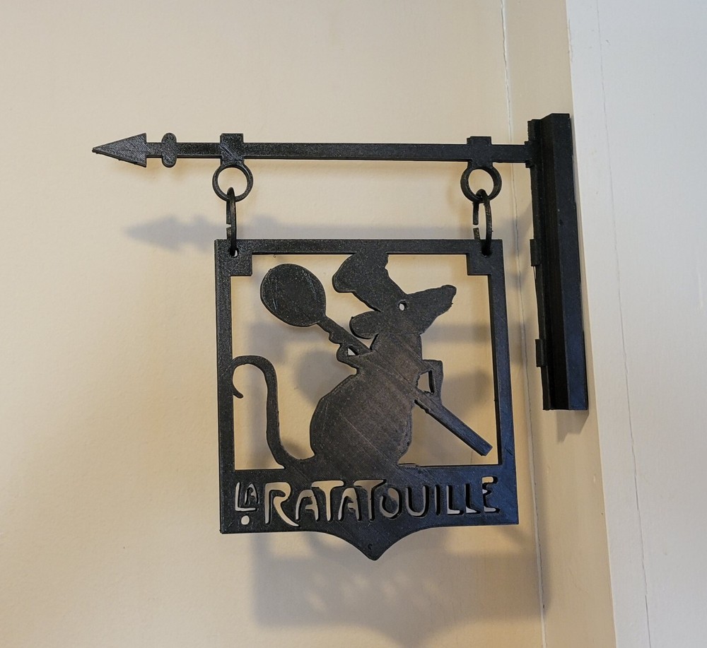 La Ratatouille Sign – Disney Kitchen Wall Art – Remy Chef Decor – French Bistro