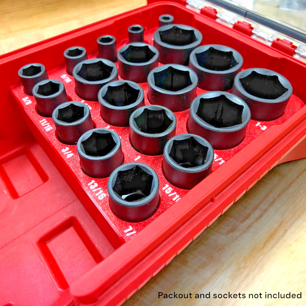 Insert Fits Milwaukee Packout 1/2" 19-Piece Impact Socket Set (49-66-7012)