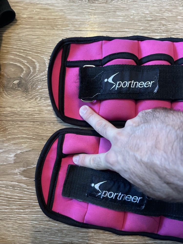 Sportneer Adjustable Ankle Weights Set Pink Removable Inserts Fast Ship