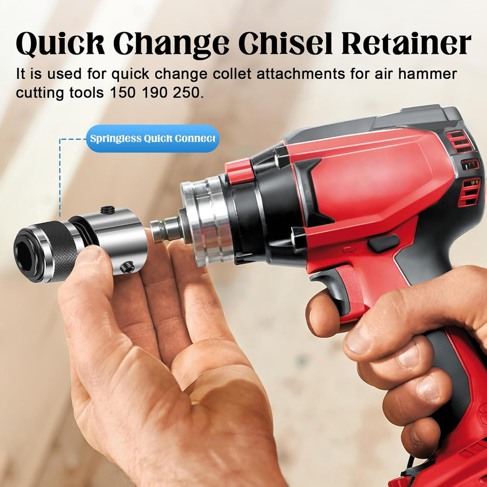 Quick Change Chisel Retainer for Air Hammer Socket Adapter, Air Hammer Quick Cha