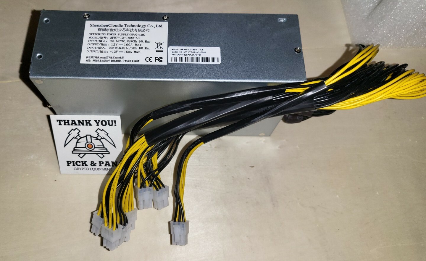 Miner Special! New Bitmain APW7 Power Supply PSU Antminer (APW7-12-1800)