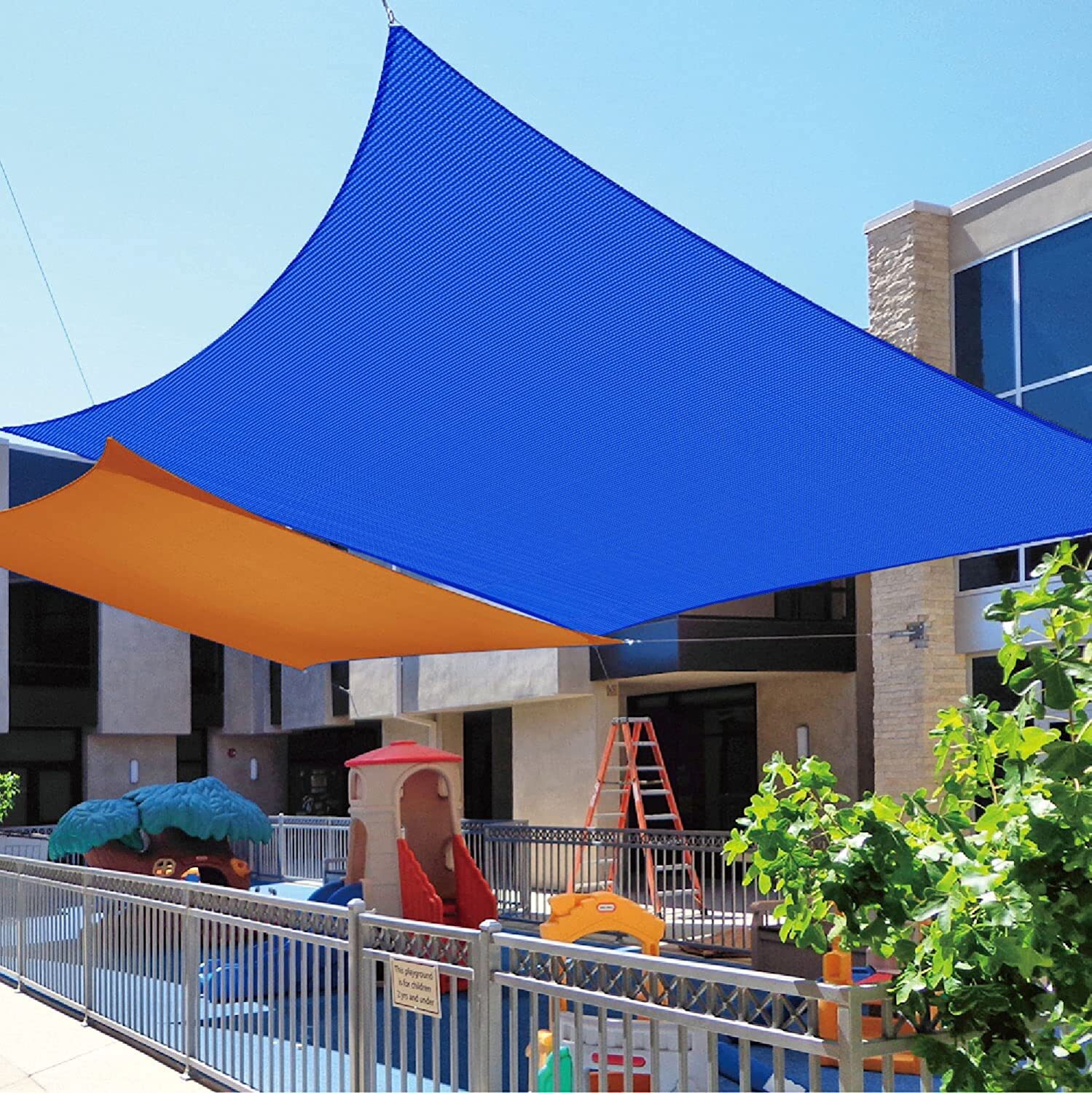16'x16' Square Sun Shade Sail Fabric Garden Outdoor Canopy Patio Pool Awning