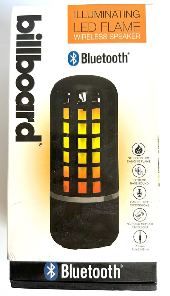 NEW BILLBOARD ILLUMINATING LED LIGHT FLAME WIRELESS BLUETOOTH SPEAKER BB1780