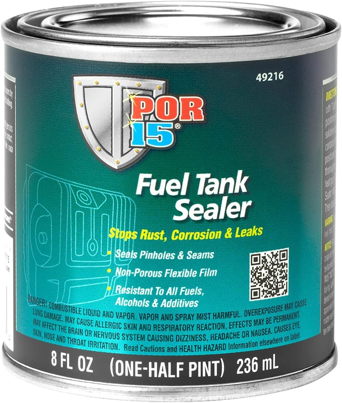 POR 15 49216 (Fuel Gas Tank Sealer Repair 8oz Stops Rust Corrosion & Leaks)