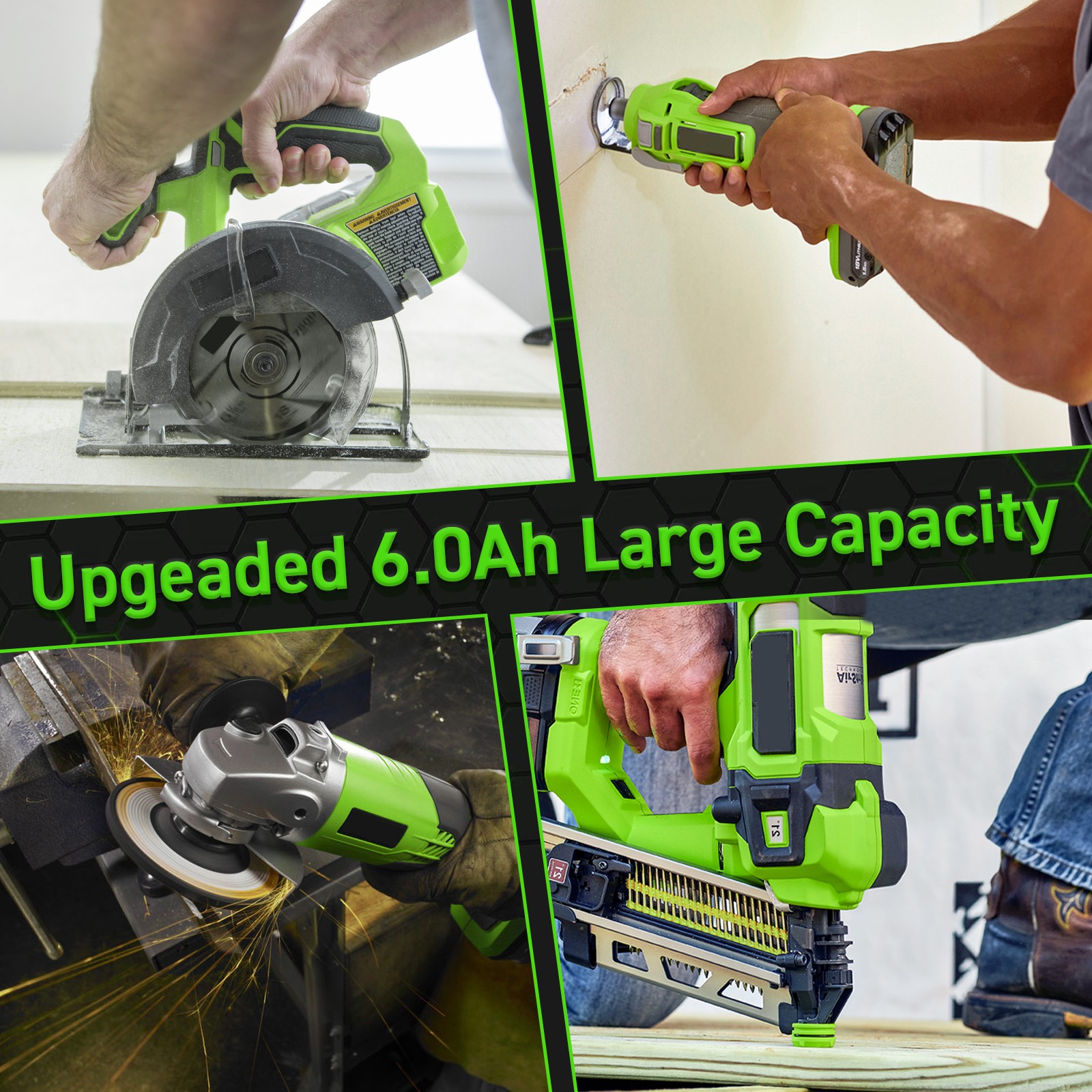 2PACK For RYOBI P108 18V 6.0Ah High Capacity Battery 18Volt Lithium-Ion Battery