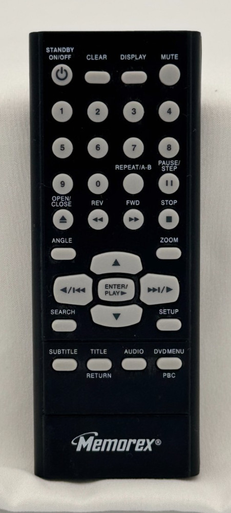 Memorex MVD2040 DVD Player Remote Control - Black - Works