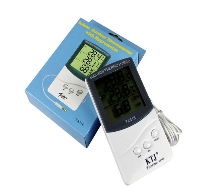 LCD Indoor/Outdoor Digital Thermometer Hygrometer Temperature Humidity Display