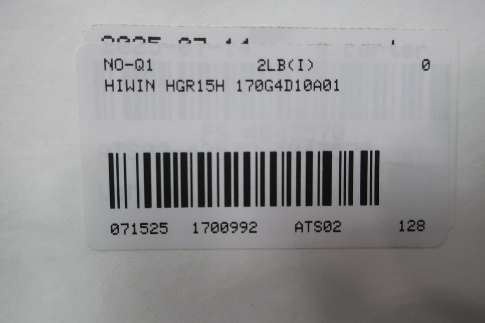 Hiwin HGR15H 170G4D10A01 Linear Guide