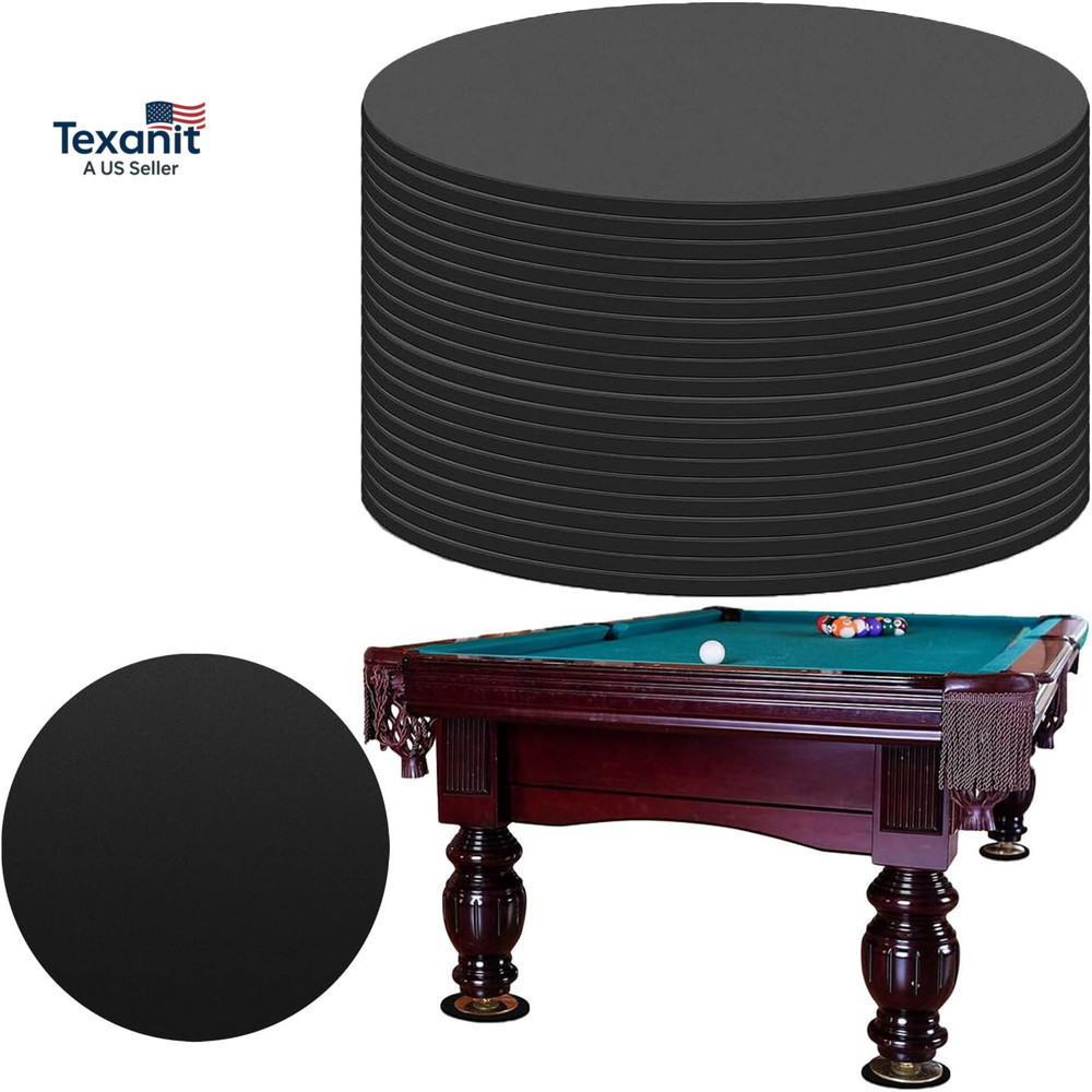 Billiard Pool Table Leg Shims, 3" Diameter Rubber Pool Table Leveling Kit Shims