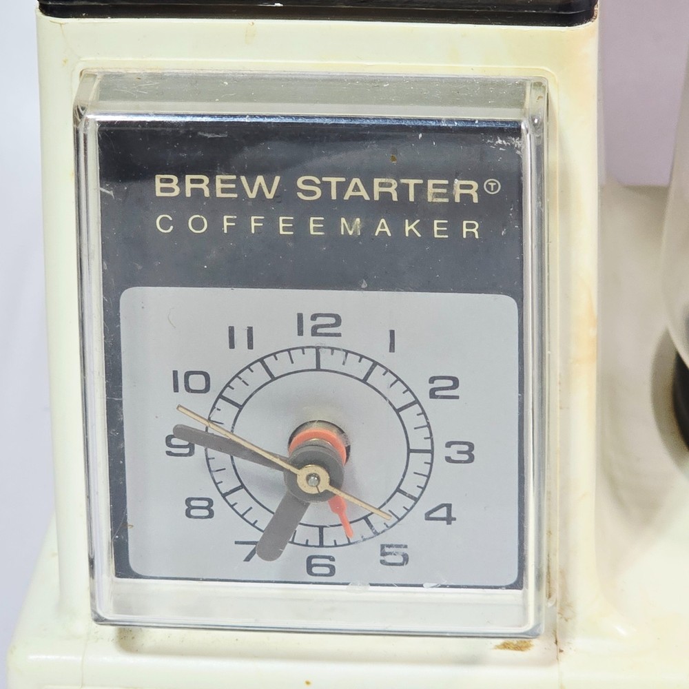 Vintage GE Brew Starter 10700 12 Cup Automatic Drip Coffee Maker Timer 1970s