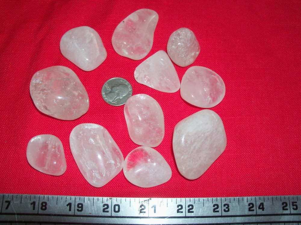 1 polished tumbled clear quartz per lot.