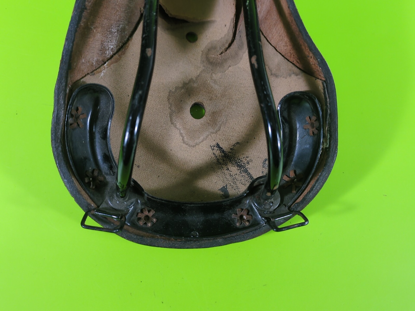 Vintage French Selles Pryma Brown Leather Saddle 65 Eroica Good Condition