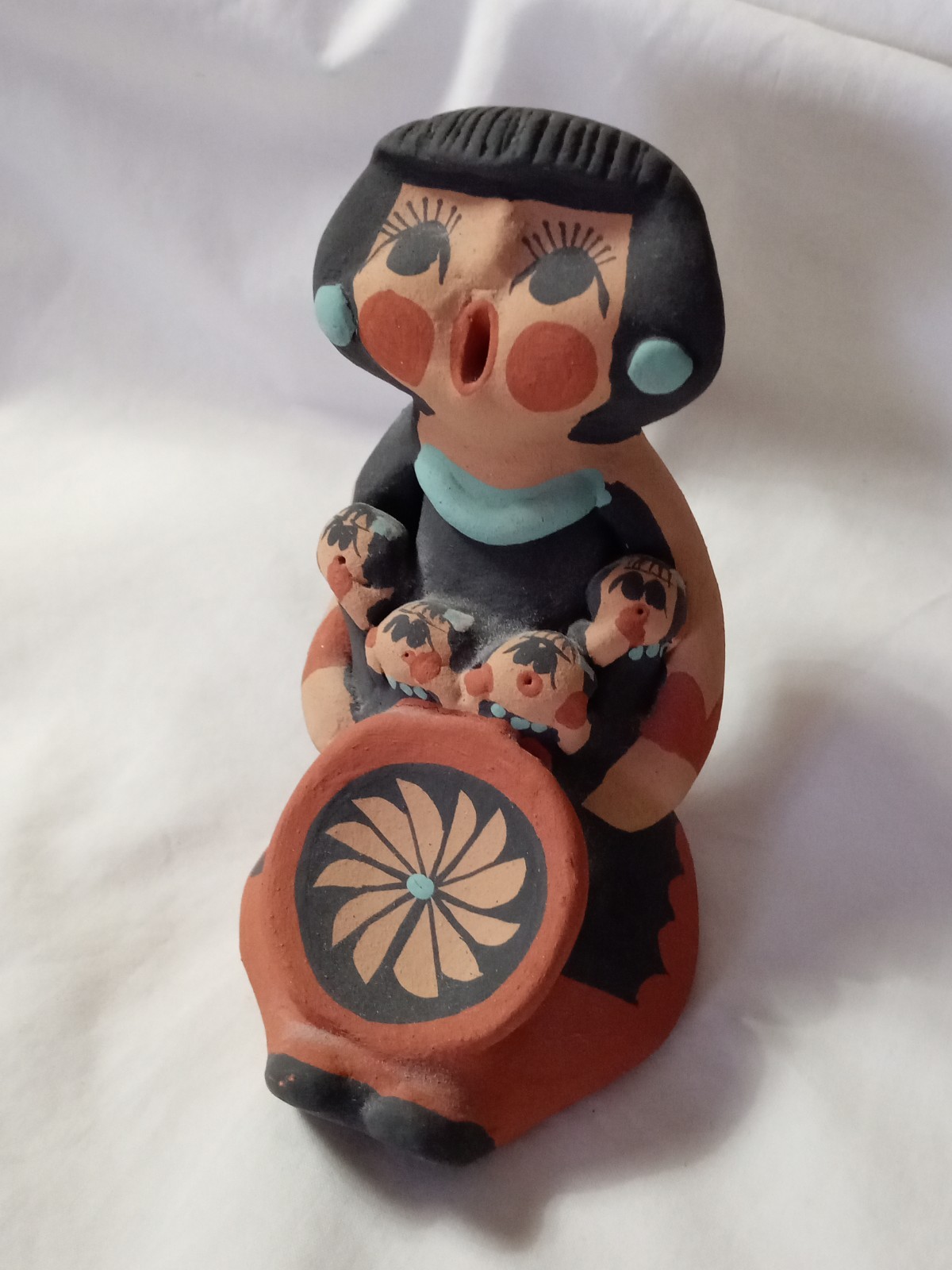 Native American Jemez Pottery Storyteller Set, Emily Fragua Tsosie & Caroline Sa