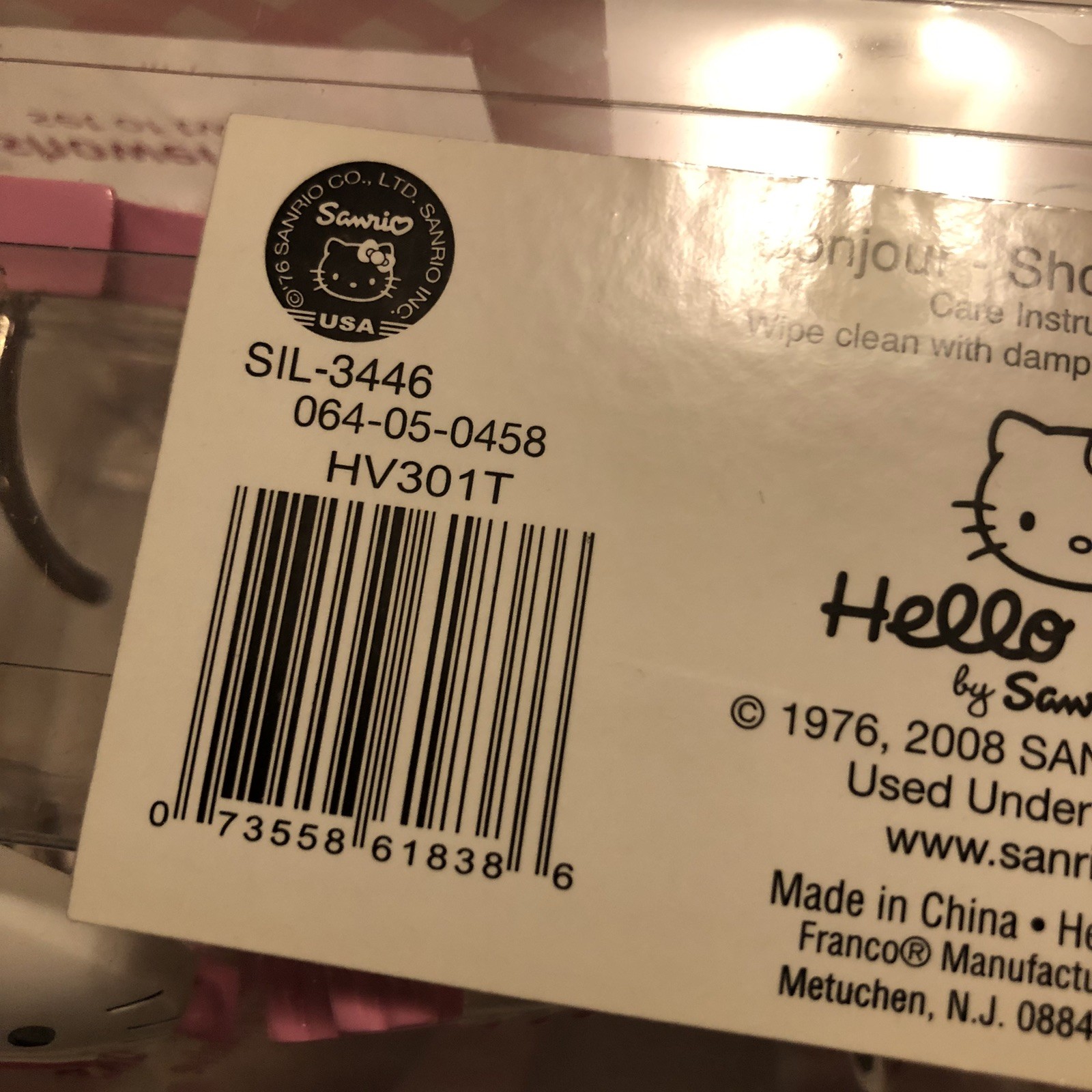 Sanrio Hello Kitty Bonjour Paris Eiffel Tower Poodles Shower Curtain Hooks @C