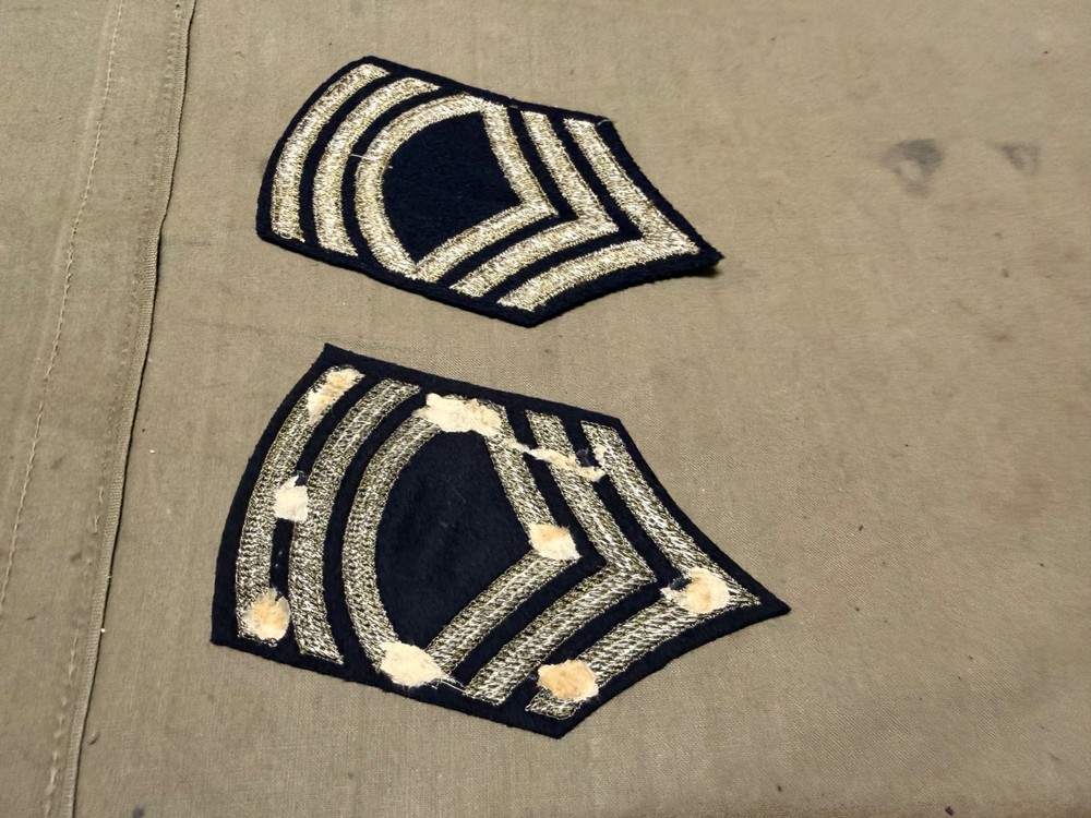 ORIGINAL WWII US ARMY MASTER SERGEANT SLEEVE RANK CHEVRONS-WOOL