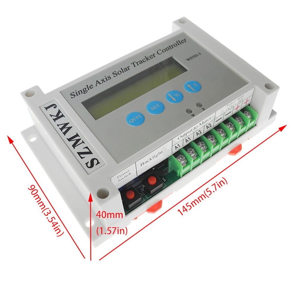Single Axis Solar Tracker Kits -LCD Controller + Wind Speed Sensor DC 12V/24V DO