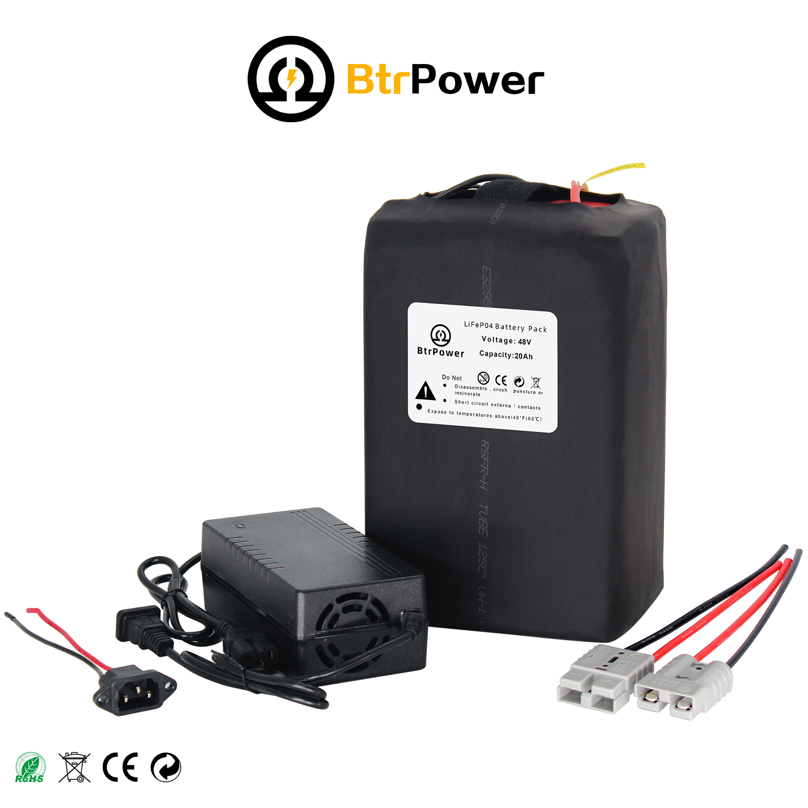 Lithium Lifepo4 48V 52V Ebike Battery 18Ah/20Ah/30Ah/35A/50A with Charger BMS