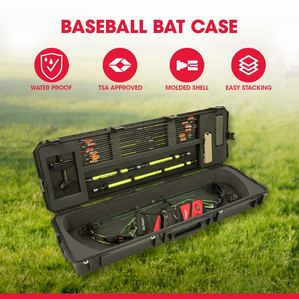 SKB iSeries Target Long Bow Case, Secure Box with Accessory Compartment, 5014-PL